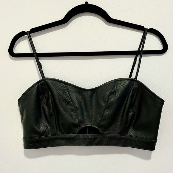 Dynamite Tops - 3 for $25 Dynamite Bra Faux Leather Top Elastic